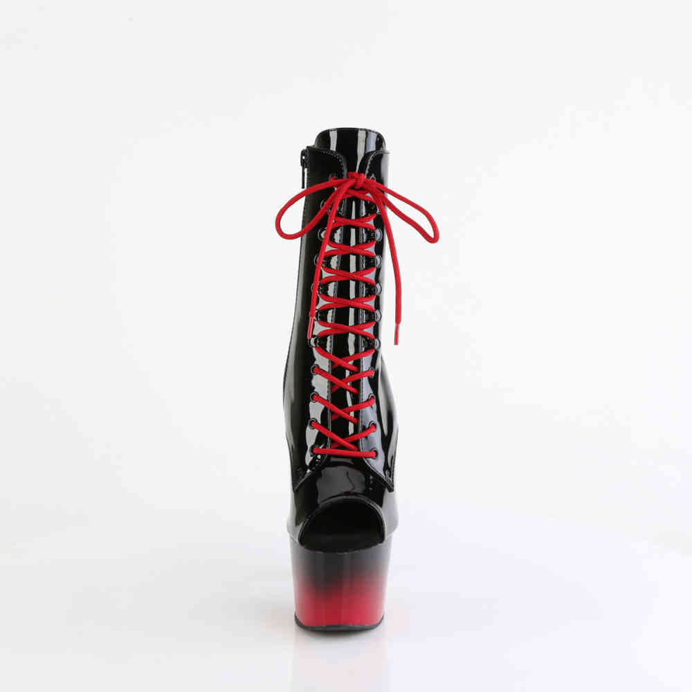 Pleaser - ADORE1021BRH Platform Boots, Pole dance shoes - Black/Red